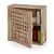 Relaxdays Mueble de Baño Colgante 2 Niveles, Nogal, Cierre Magnético, Armario de Pared, Cocina, 42 x 42 x 18 cm, Natural